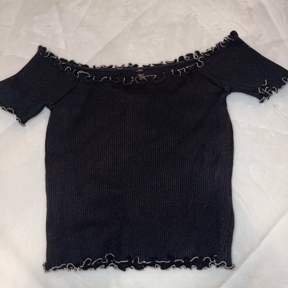 Off the shoulder crop top